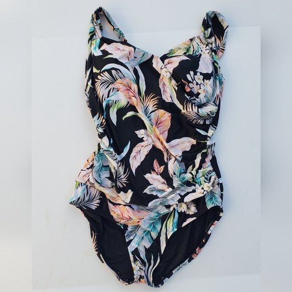 JANTZEN draped Surplice swimsuit - Picture 2 of 14